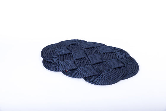 Oval Rope Placemat in Navy Blue