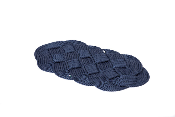 Large Oval Rope Placemat in Navy Blue