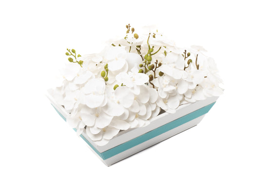 Tray/Planter (with artificial orchids)